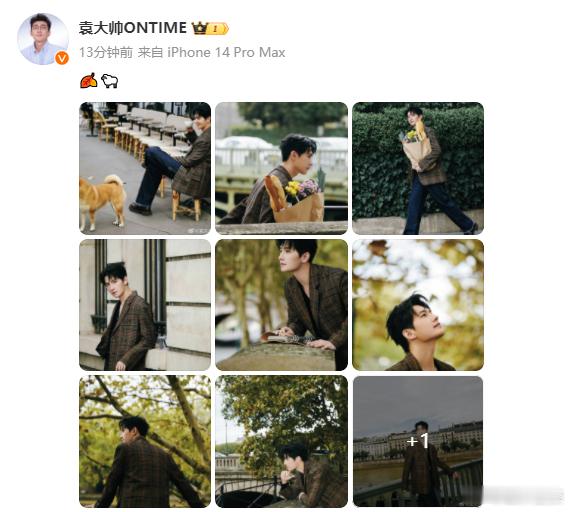 #袁大帅好会拍杨洋#袁大帅好会拍杨洋，秋日男友杨洋也太帅气了吧，有点秋意浓那味~