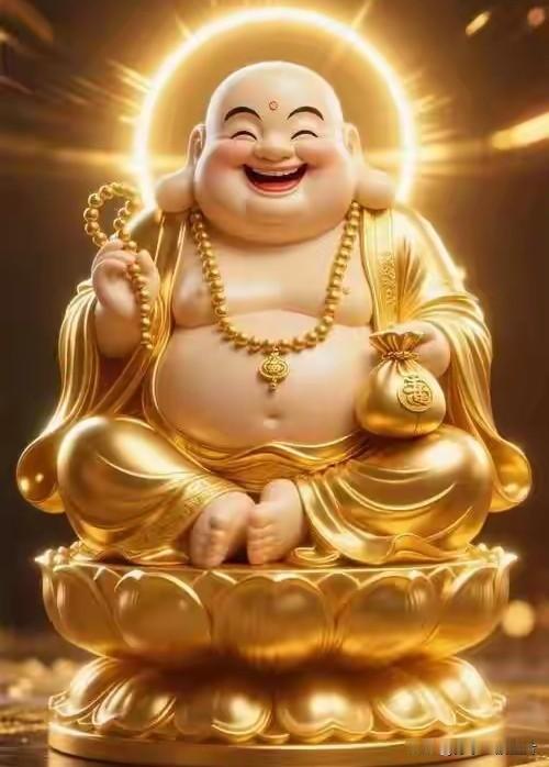 大肚包容世间事，
笑颜迎来满堂福。