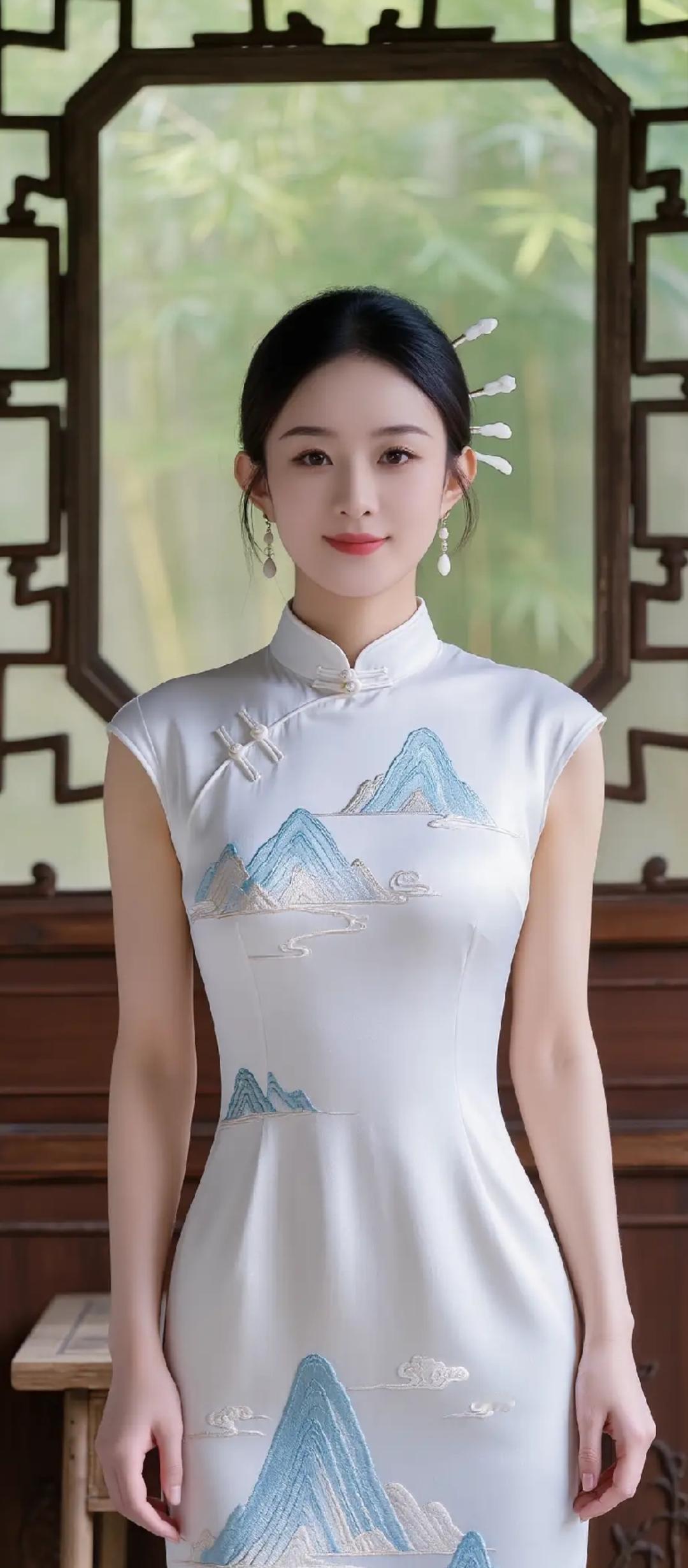 山川入画，美人如诗。