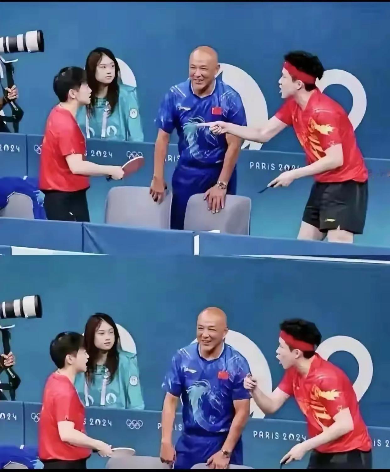 就这么一个场景，居然有三个剧本：吵架版：小豆包和她头哥，因为一个没有打好的球，赛