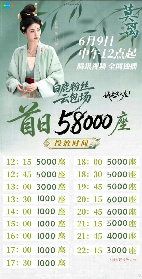 今天6月9号看什么！看莫离！都来抢云包场