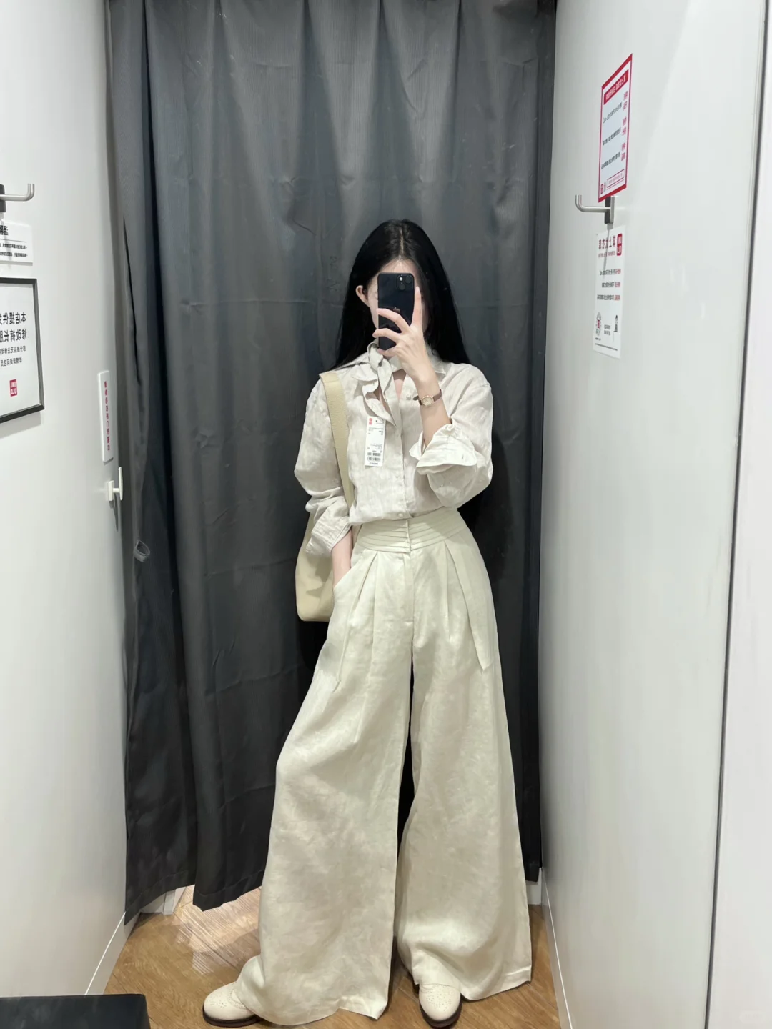 发现优衣库很ins风的穿搭??📔这套老钱亚麻高级感拉满～