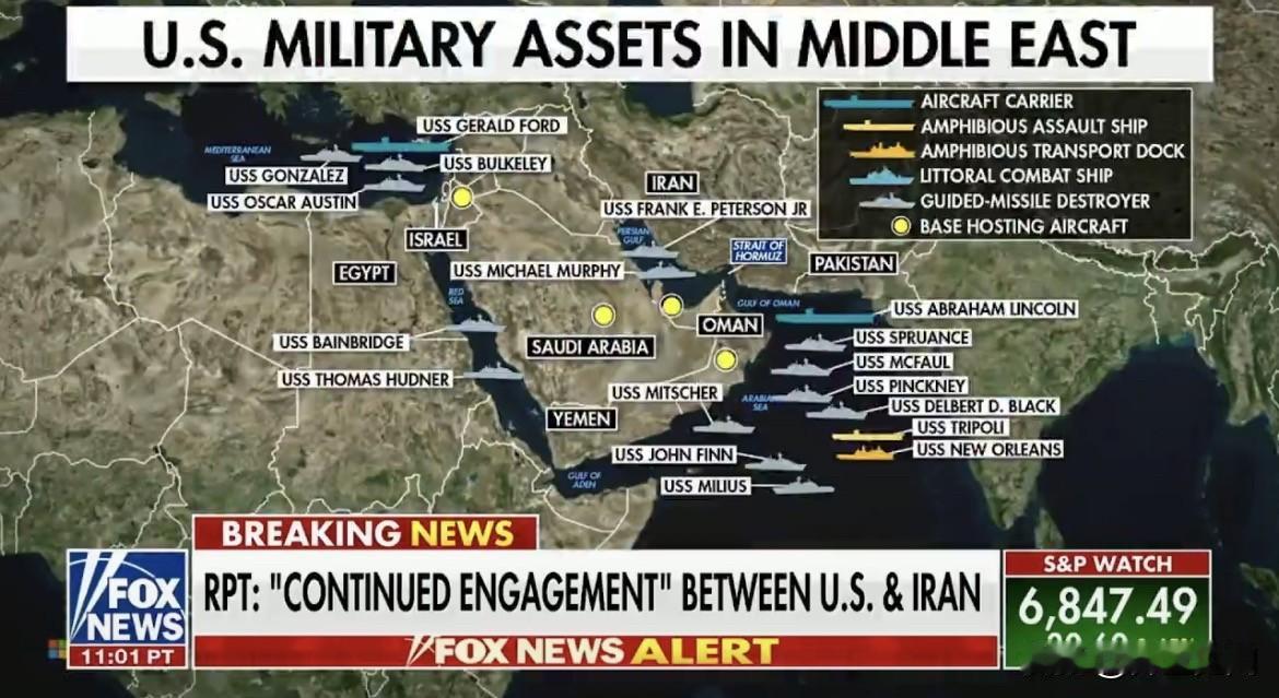 美已在中东部署18艘军舰

随着对伊朗的封锁全面生效，特朗普已在中东部署了18艘