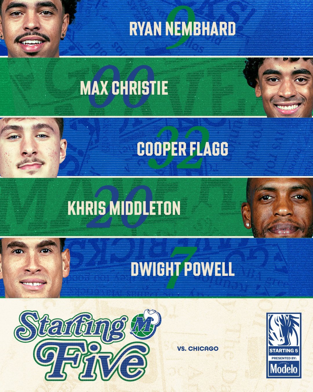 本赛季最后一套首发！加油👏公牛vs独行侠