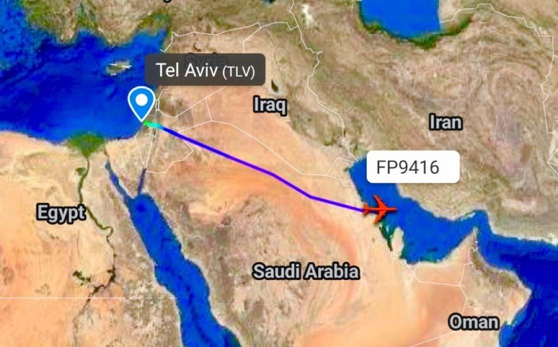 最新消息：
一架载有不明货物的波音747-243F重型货机从阿联酋飞往以色列，现