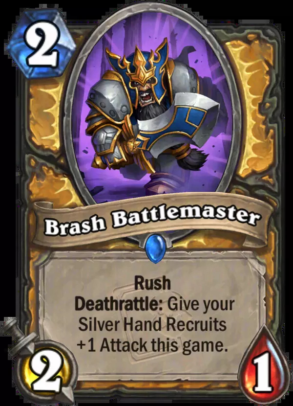 炉石传说 报告骑有搞头，数值给的太够了！骑士稀有随从，2费2/1突袭。亡语：在本