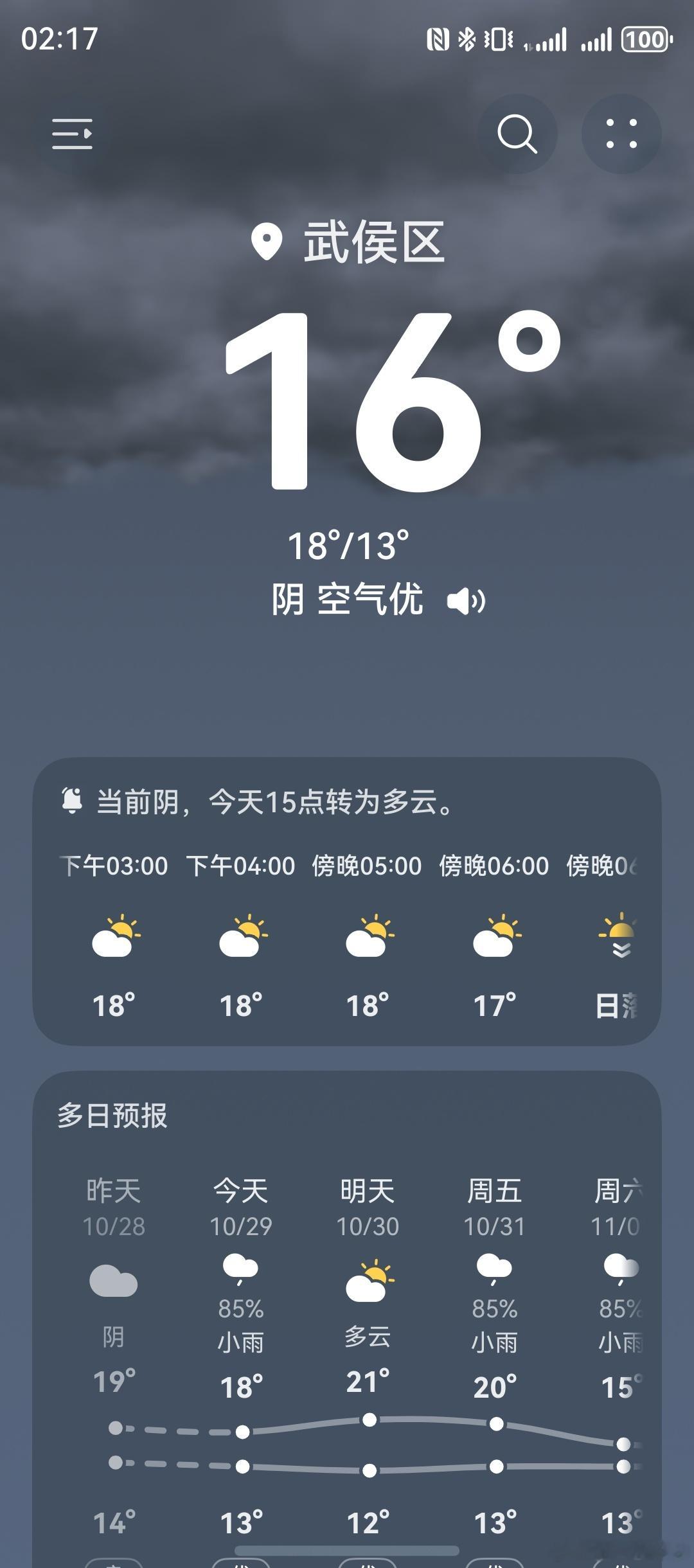 最近成都的天气，超级阴。大中午就乌漆麻黑的，还整天下小雨，这是一秒入冬的节奏啊。