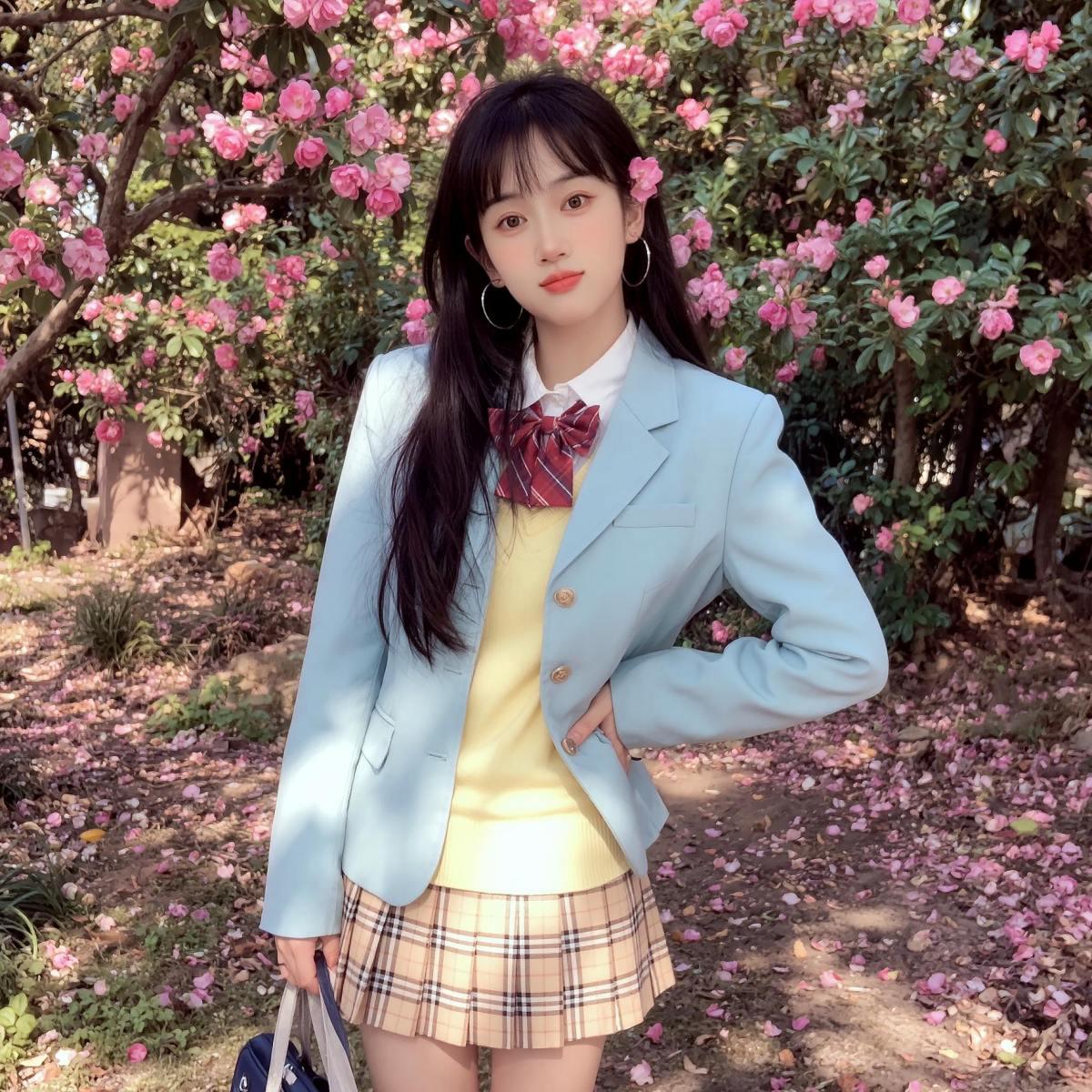 AI日系校装配色写真 抖音ai创作 抖音玩法合伙人计划。