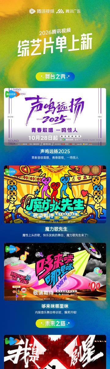 2026腾讯综艺片单来了，你期待哪一部 ​​​