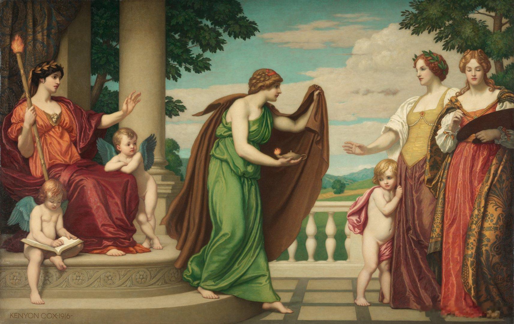 西洋历史文化鱼缸[超话] 美国画家Kenyon Cox (1856–1919)1