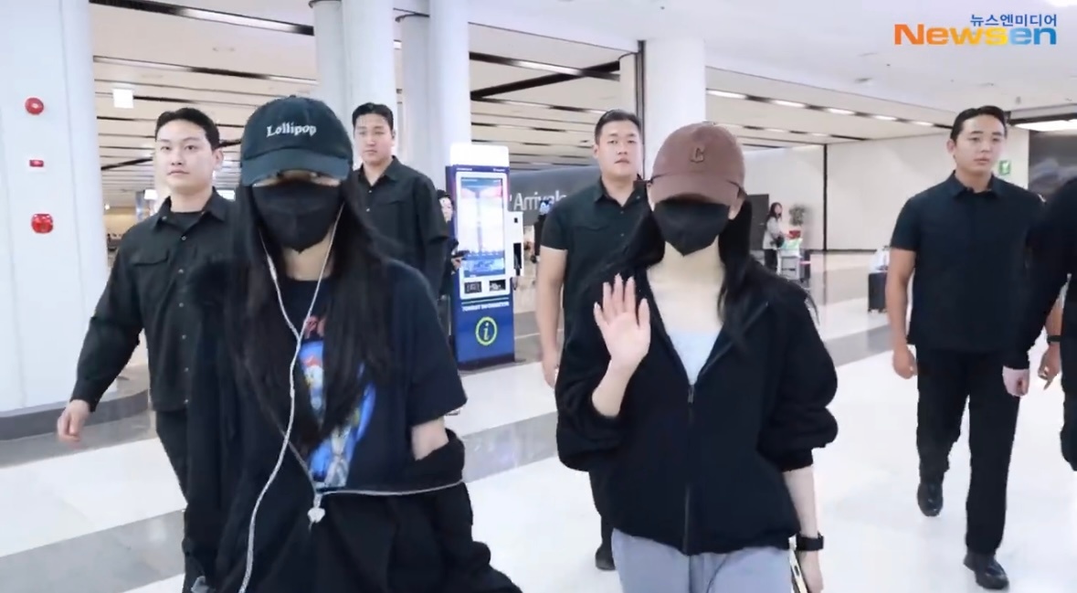 回国人气be like  保镖比接机的人多 
