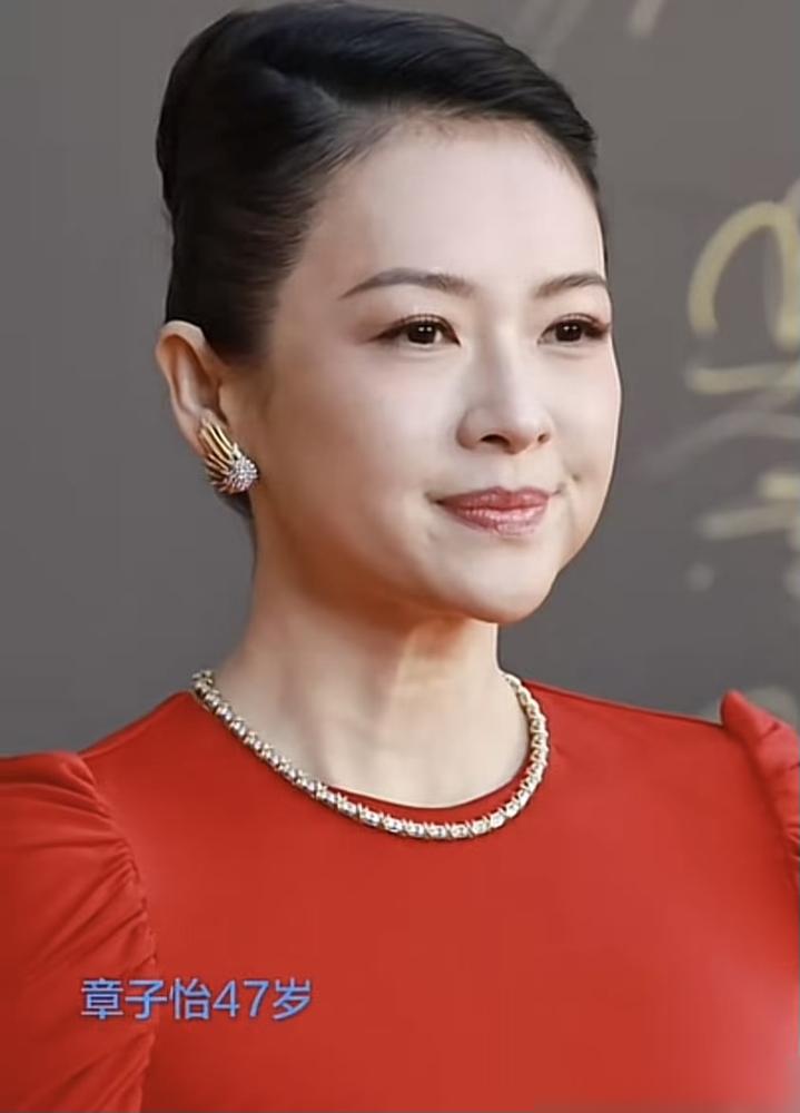 别吹“离婚回春”了，章子怡这脸直接胖成了倪萍，你敢信？
 
高清镜头怼脸上，眼皮