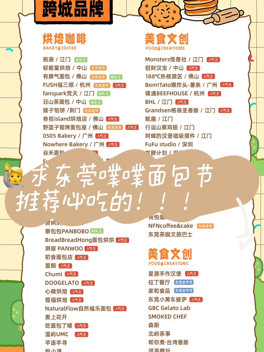 东莞噗噗⾯包节又来了🤔有什么推荐必吃啊？？