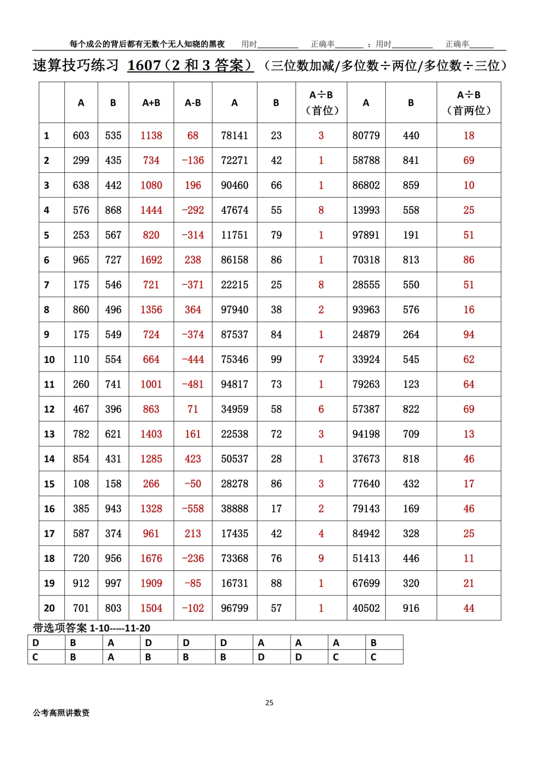 资料分析速算练习1607