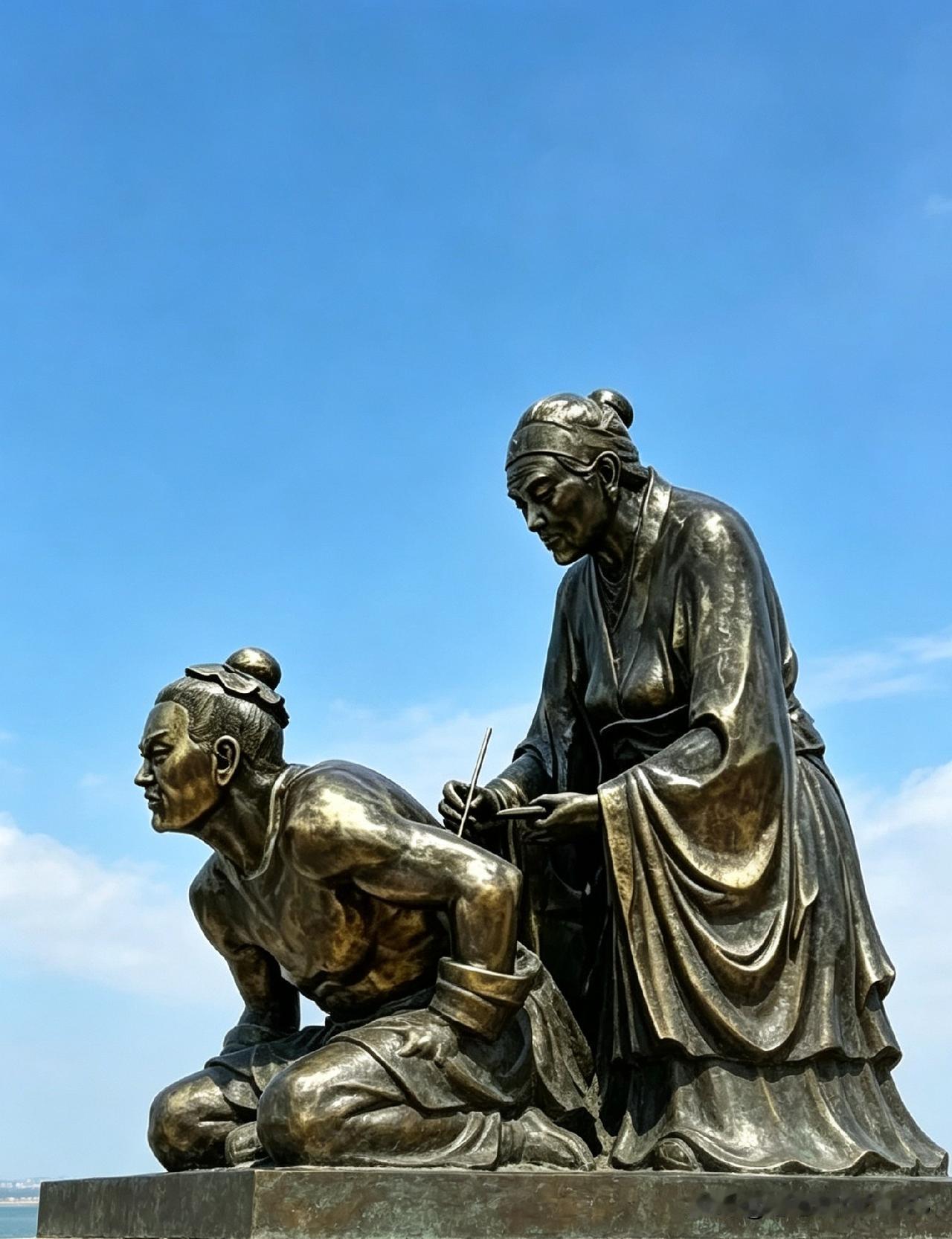 逛景区看到岳母刺字雕像，听到有人一本正经说：也就岳母才舍得刺女婿，亲妈绝对不忍心