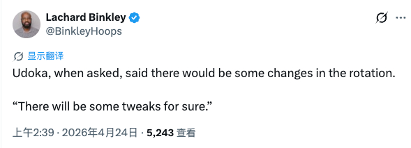 根据Binkley今天对乌度卡的训练后采访，我们可以得知：1.谢泼德会在G3的比