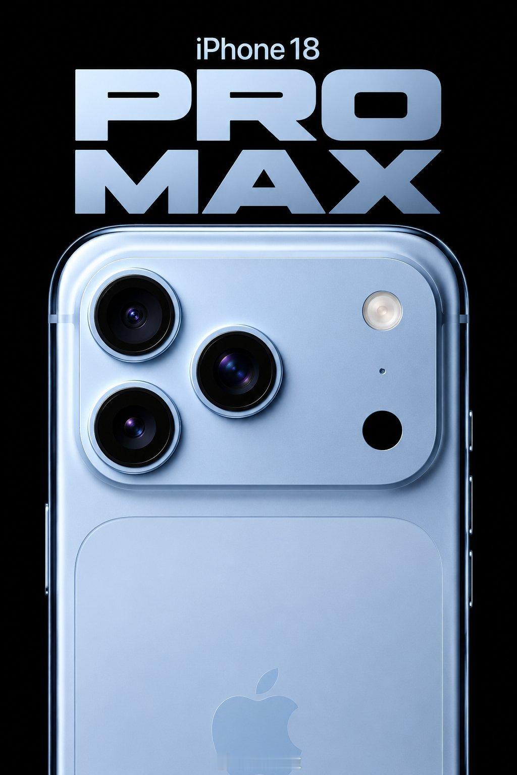 推上刷到的 iPhone 18 Pro Max 蓝色的渲染图别说...还挺好看的