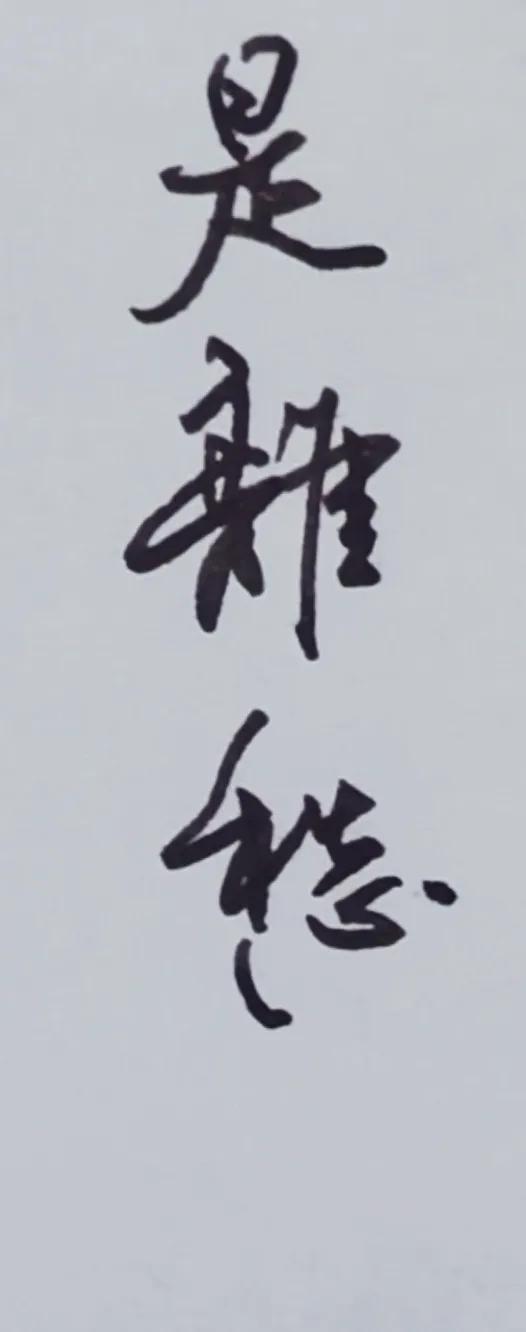 行草书写，线条婉转柔和，牵丝连带克制内敛，很贴合这首词凄清沉郁的情绪。
行气贯通