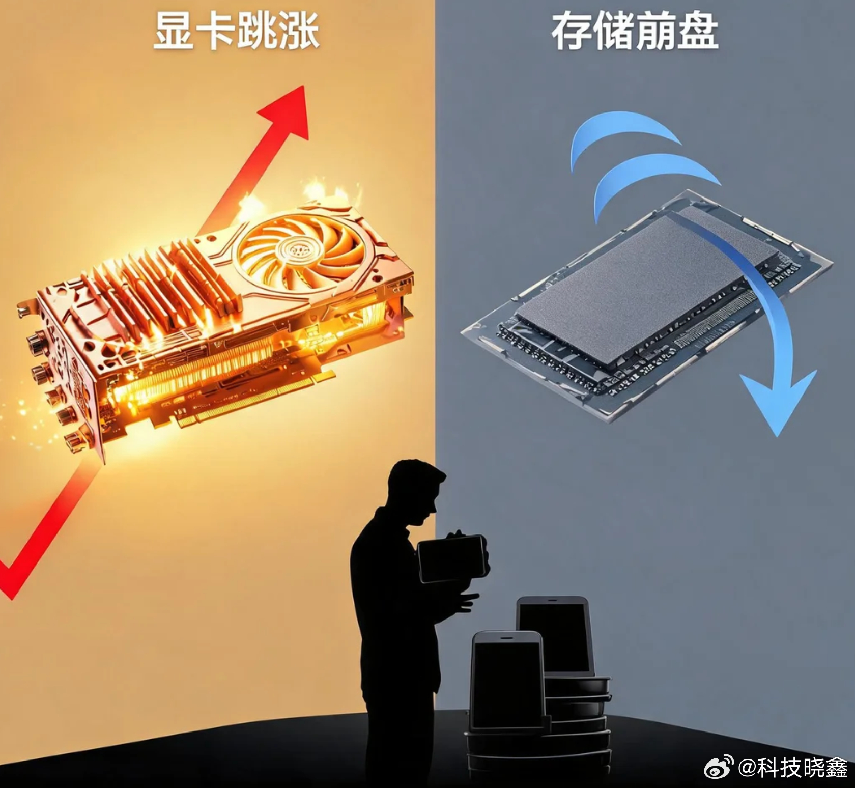 显卡跳涨是因为有刚需，游戏、设计承载了大量的工作需求，而不同于存储芯片，存储芯片