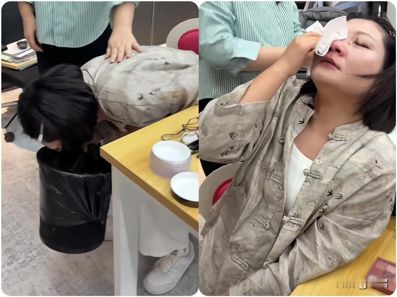 王暖暖突然在视频里面大哭
哭到呕吐，太心疼她了！
离婚案件这两天开庭，她肯定是接