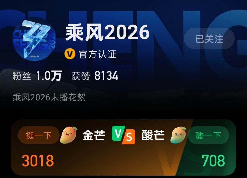 乘风2026未播花絮即将释出 ​​​