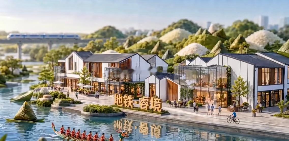福州地铁在三江口梁厝的商业项目效果图有那么点小太古里的感觉