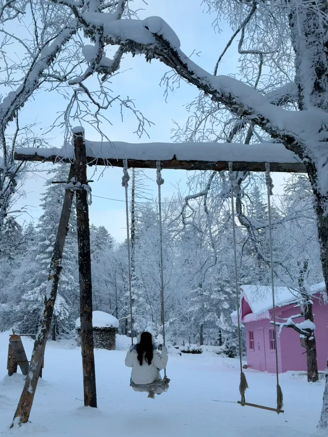 雪岭实拍，现实版冰雪童话世界❄️