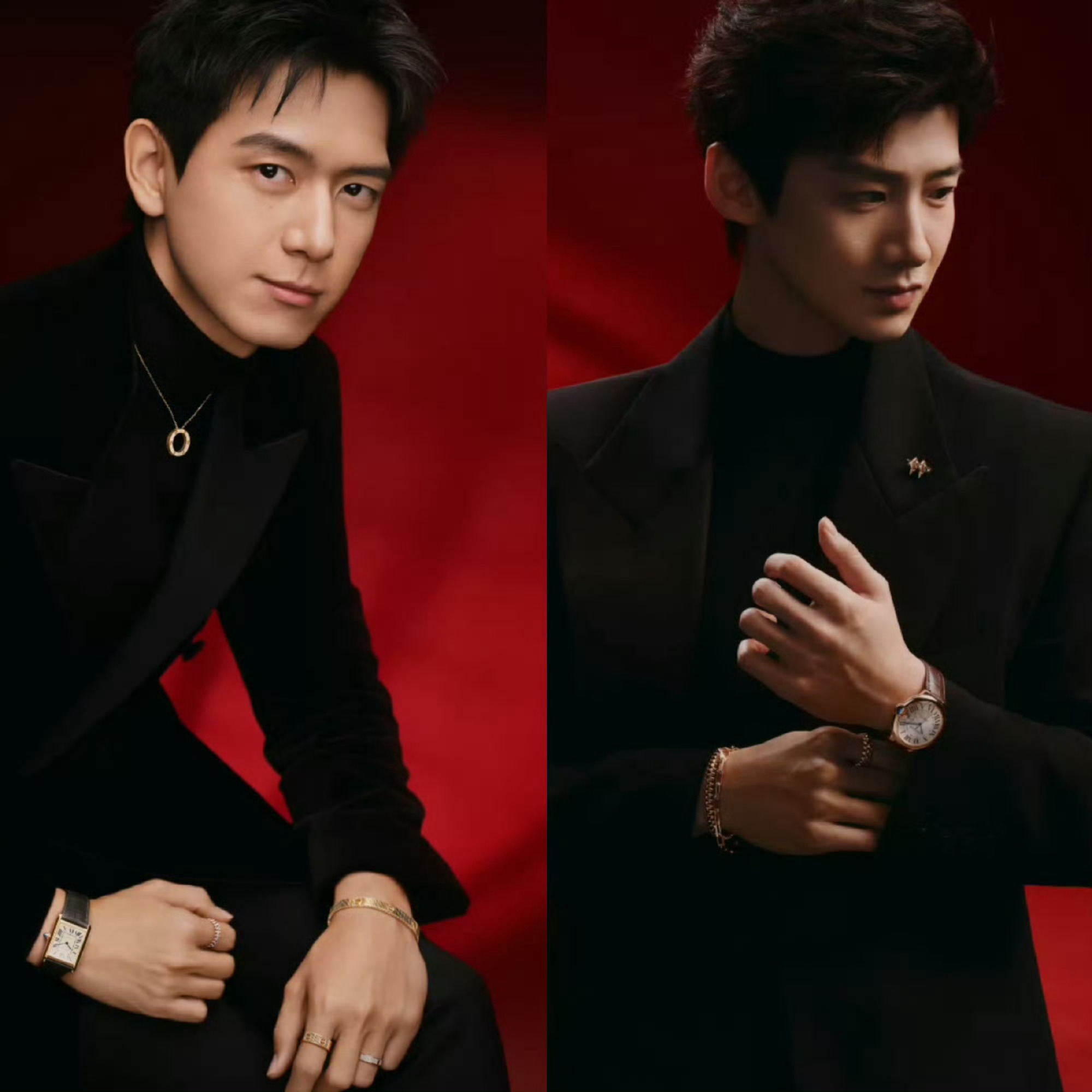 李现、白敬亭同品牌大片