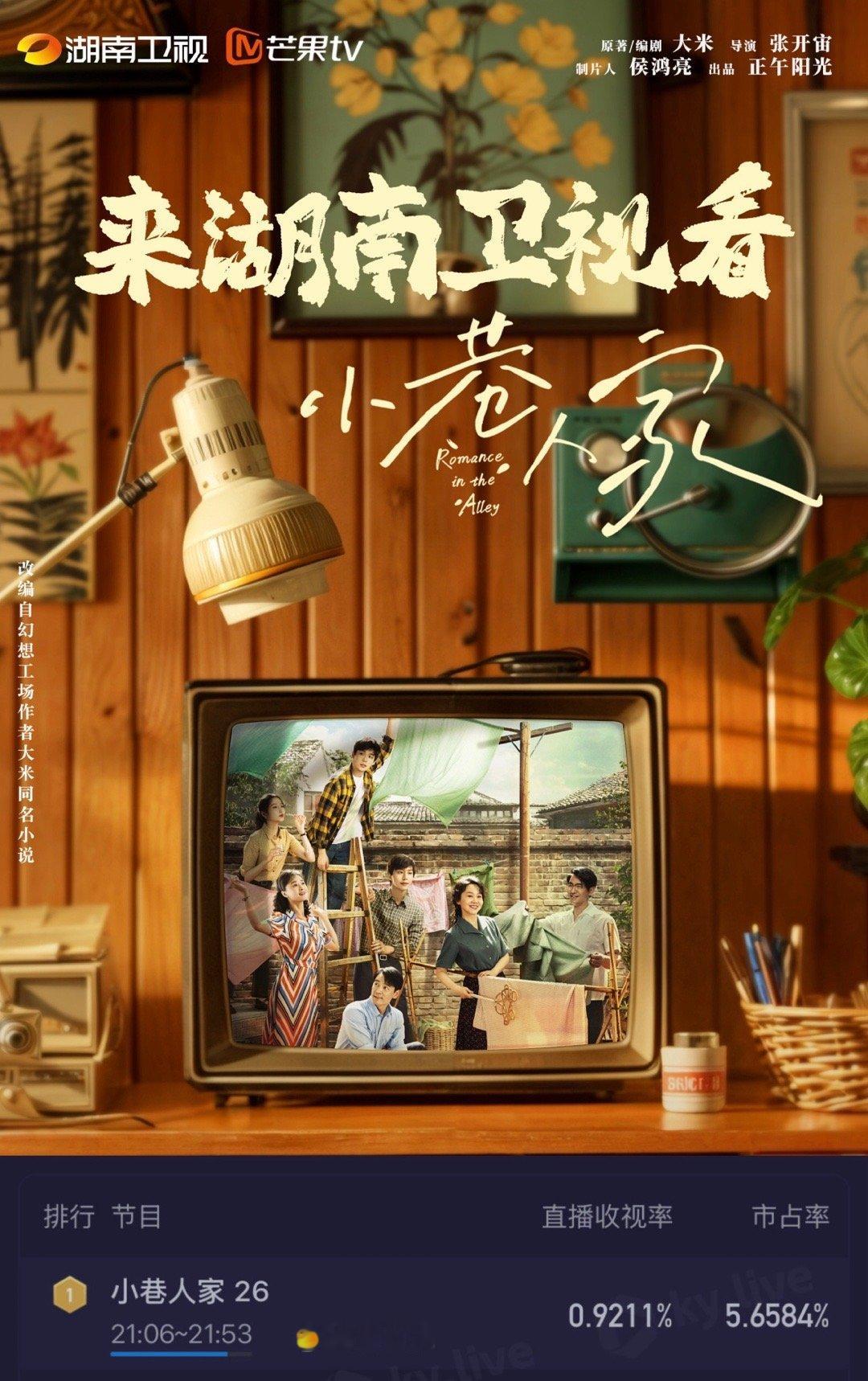 #小巷人家实时收视再创新高# 《小巷人家》剧情越来越精彩，收视也是不断攀升 ​​