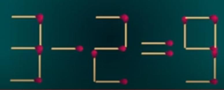 挑战开启！火柴棒拼的 \3 - 2 = 9\
不对呀～你化身“火柴巧匠”，**只