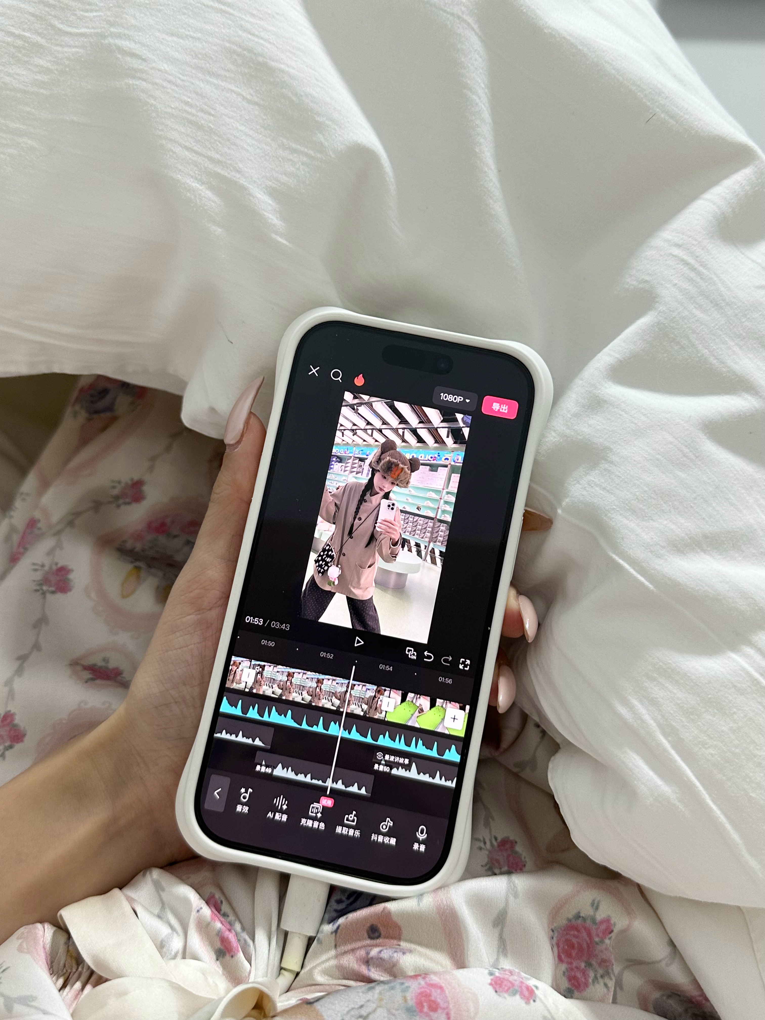 奔波了一天 然后现在熬夜剪视频觉得自己特别高能量[女孩儿]  ​​​
