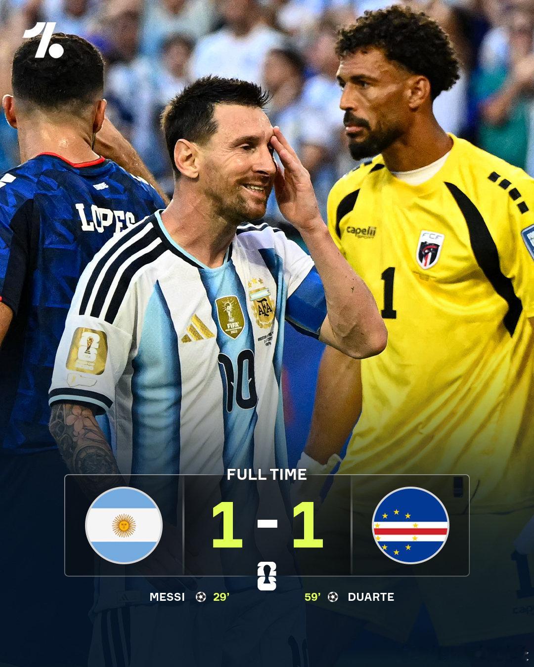 佛得角对阵世界冠军阿根廷，踢到了加时赛 🇨🇻🇦🇷佛得角门将 封神这到底是