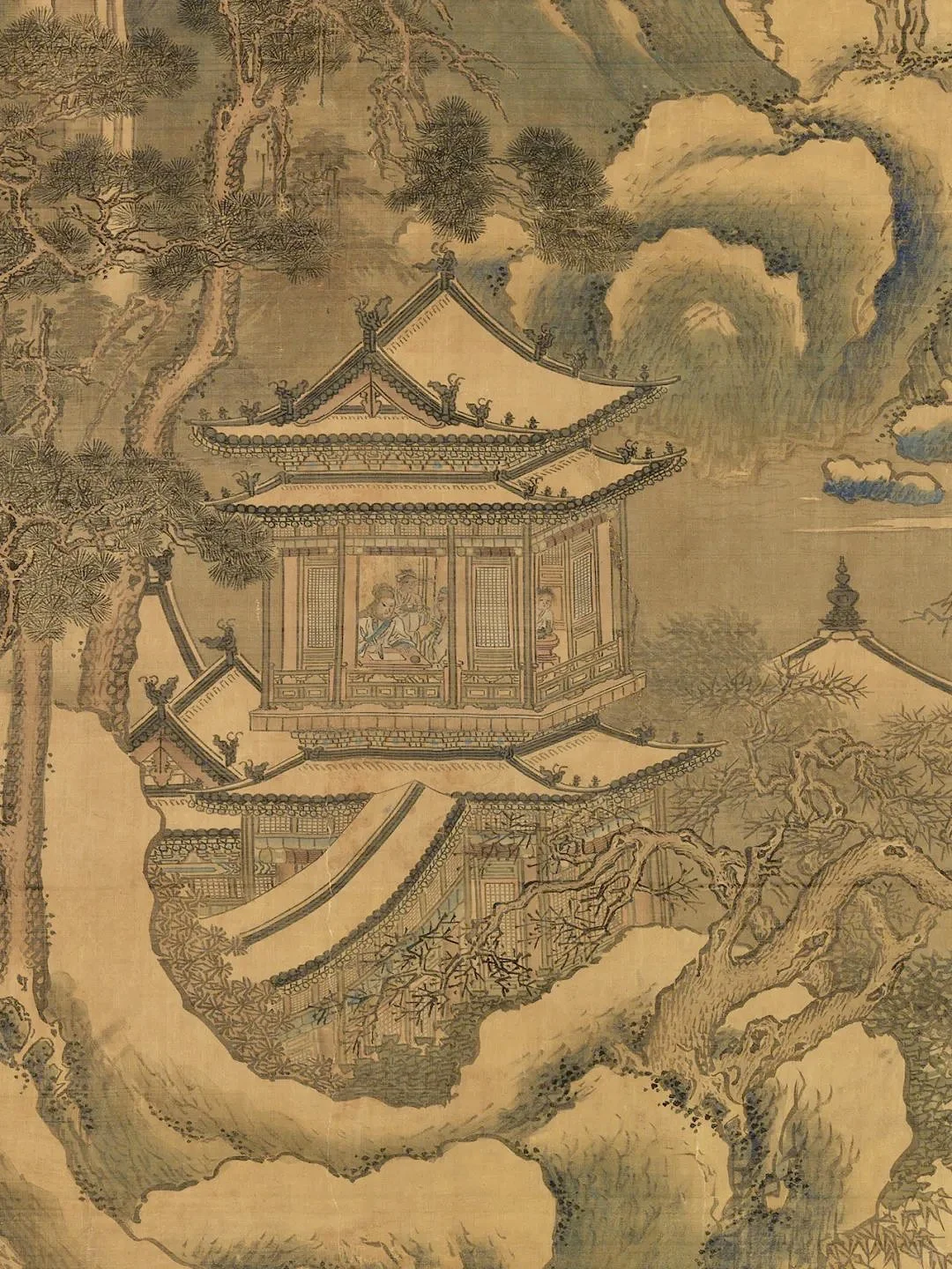 300幅传世名画王谔《瑞雪凝冬图》