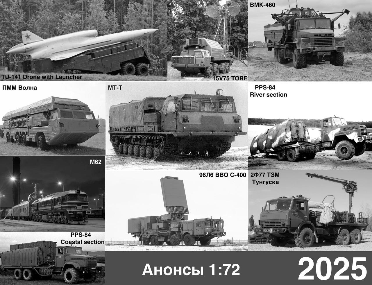 1/72比例模型世界  W-Model的2025年1/72比例3D打印新品计划。