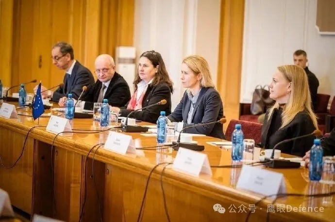 欧盟外交和安全政策负责人卡娅·卡拉斯再次访问基辅，在新闻发布会上，卡娅·卡拉斯宣