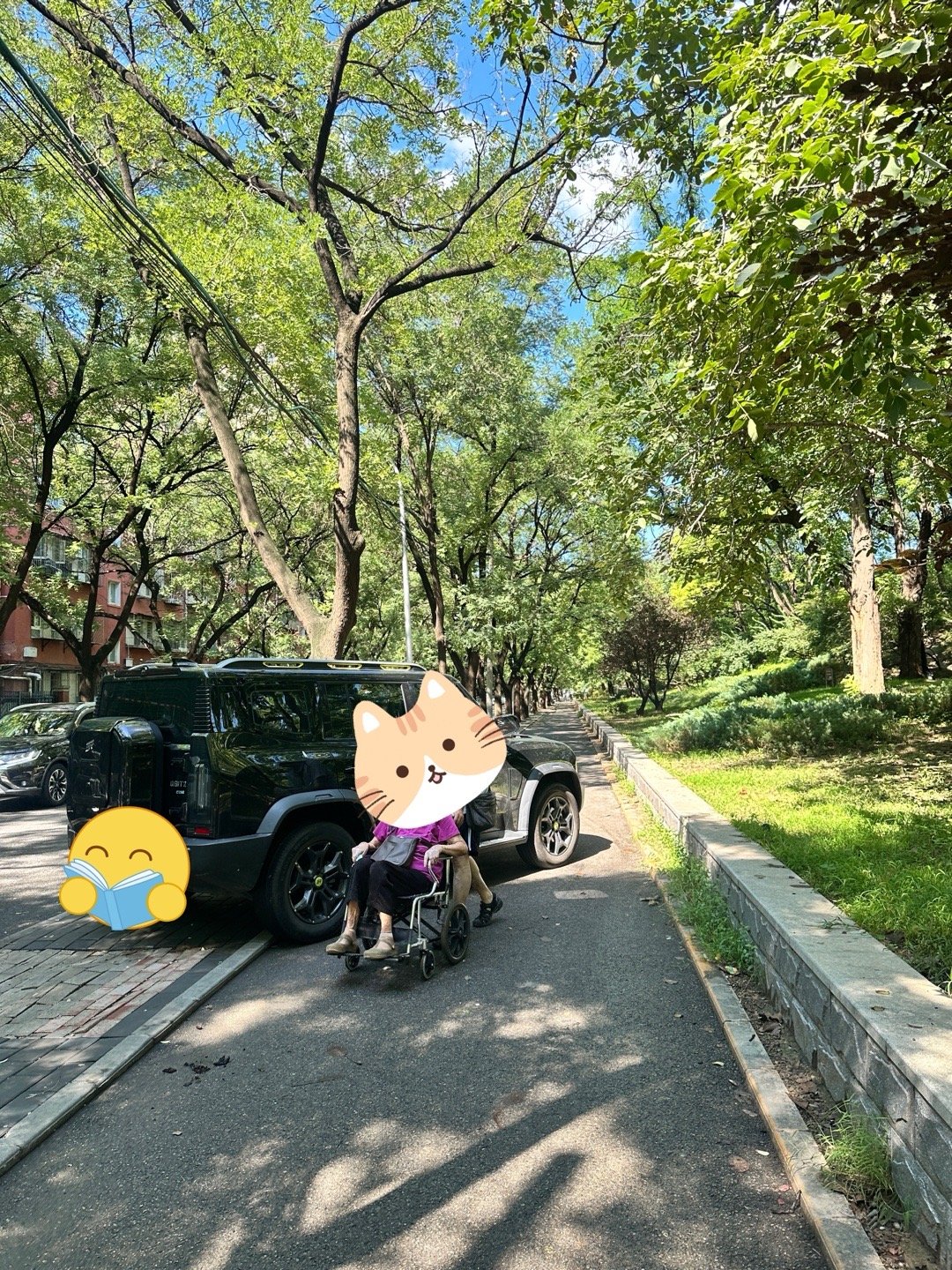 大早本来挺困的，看到一个烂人乱停车挡住了推轮椅的老人，我瞬间清醒了，狠狠地骂了一