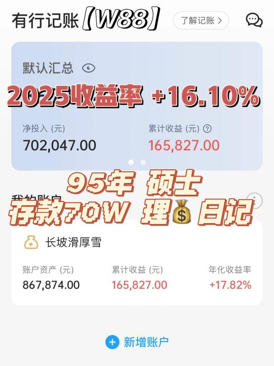 95年硕士| 存款70w | 理财日记 | W88