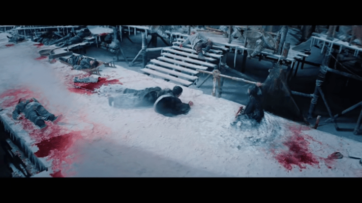 曾舜晞这一段虐的我想哭曾舜晞开始虐我了曾舜晞雪地浴血撑枪，自断一腿一臂，拼尽全力