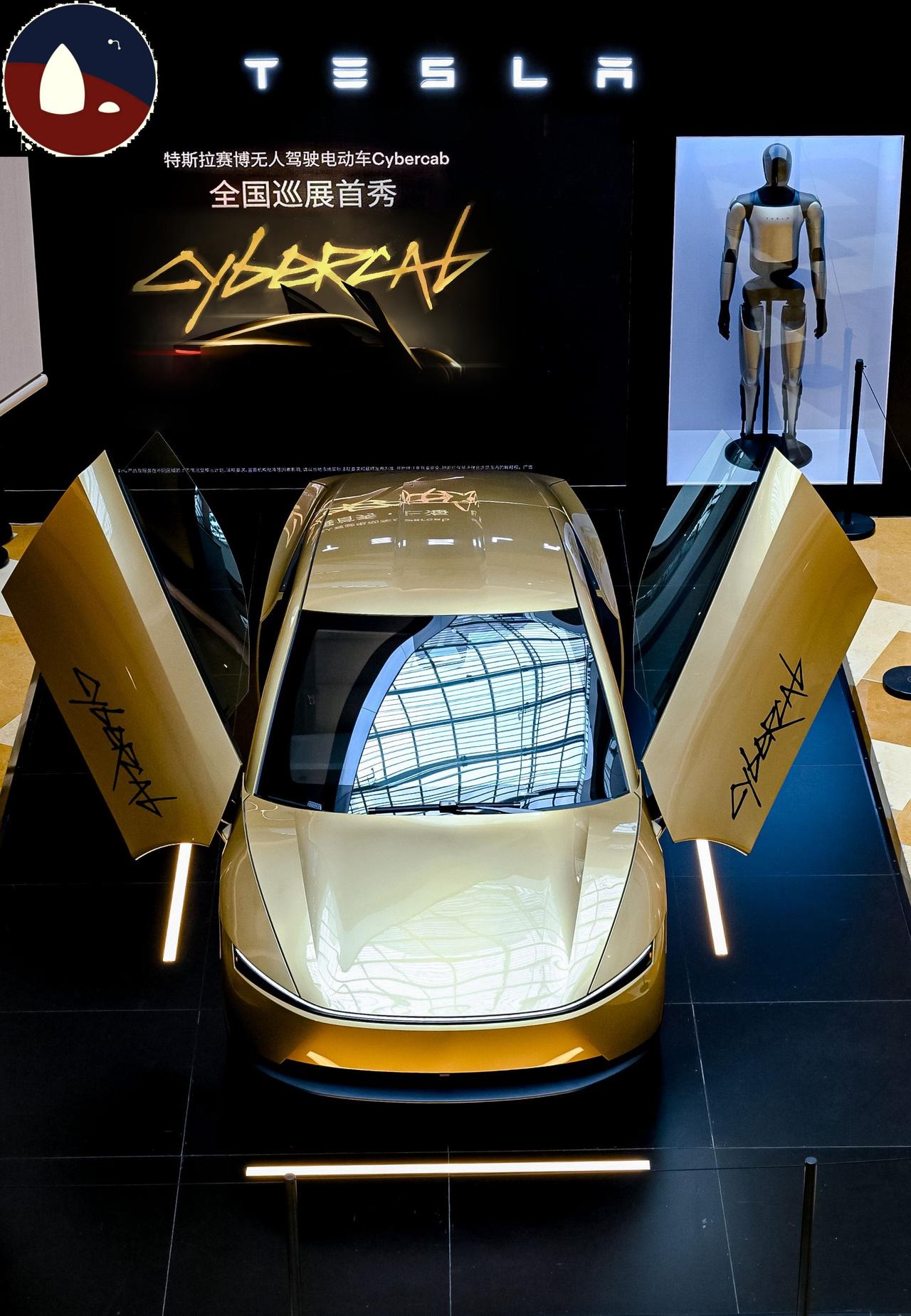特斯拉的cybercab，
正在全国巡回展出中。
未来已来