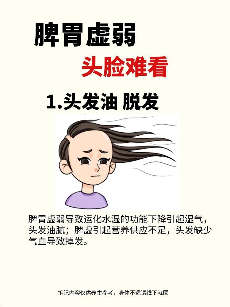脾胃虚弱，头油脸油，脸色暗淡无光