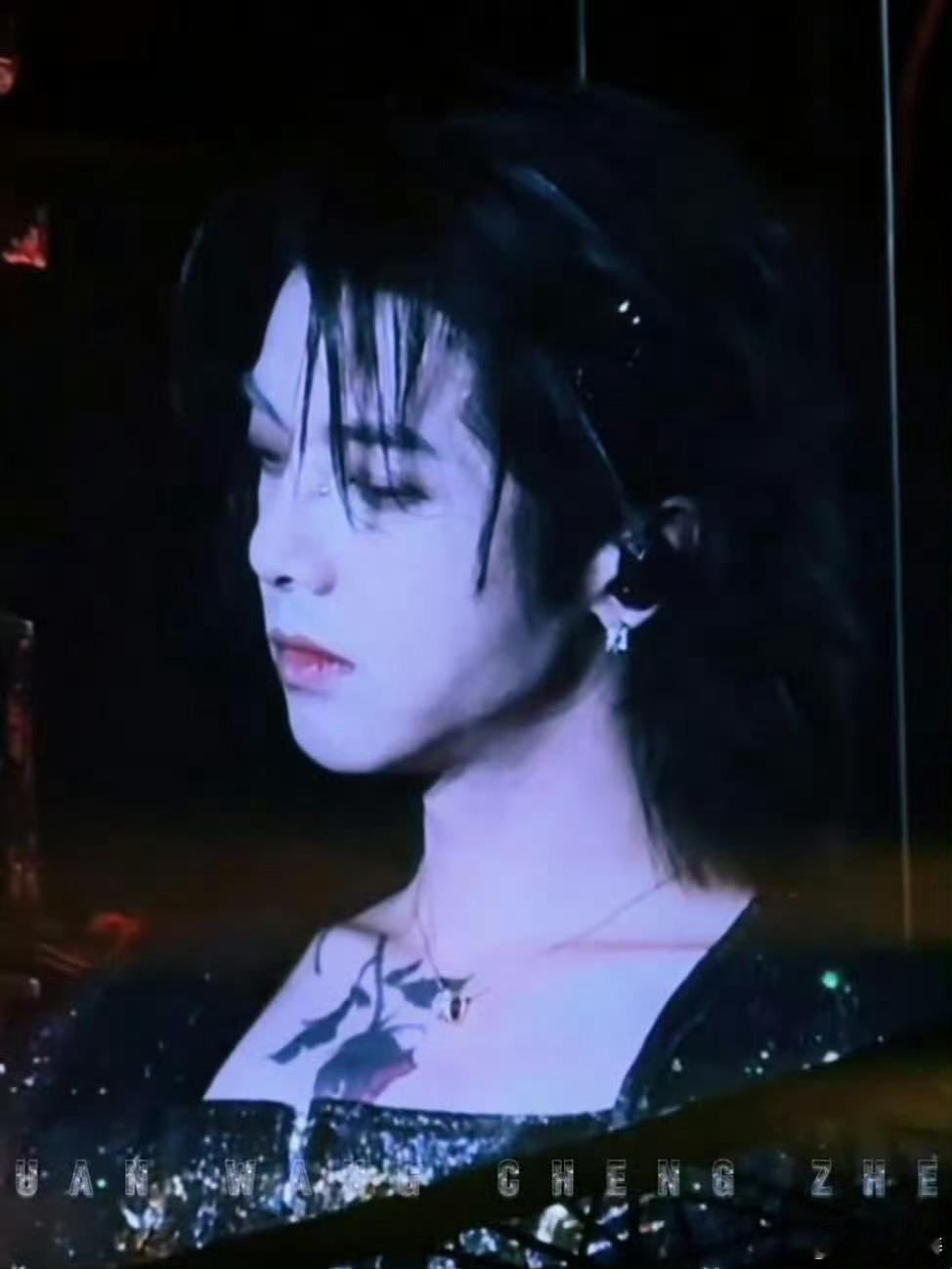 华晨宇 锁骨玫瑰 谁说男人不能戴花？华晨宇用锁骨上的玫瑰重新定义性感！花瓣贴着肌