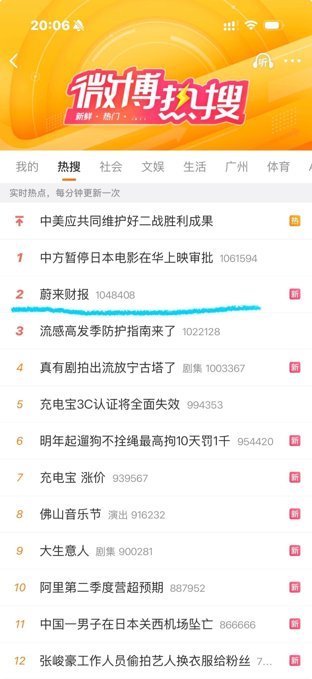 备受关注 目前热搜第二蔚来发布2025年三季度财报，四季度营收指引同比增长66%