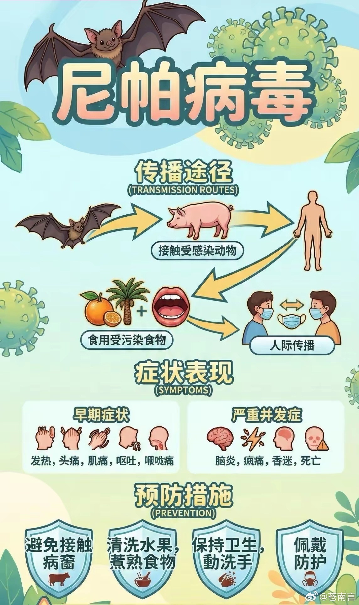 泰国果蝠体内发现强毒性尼帕病毒泰国果蝠体内发现强毒性尼帕病毒。泰国卫生部门近日首