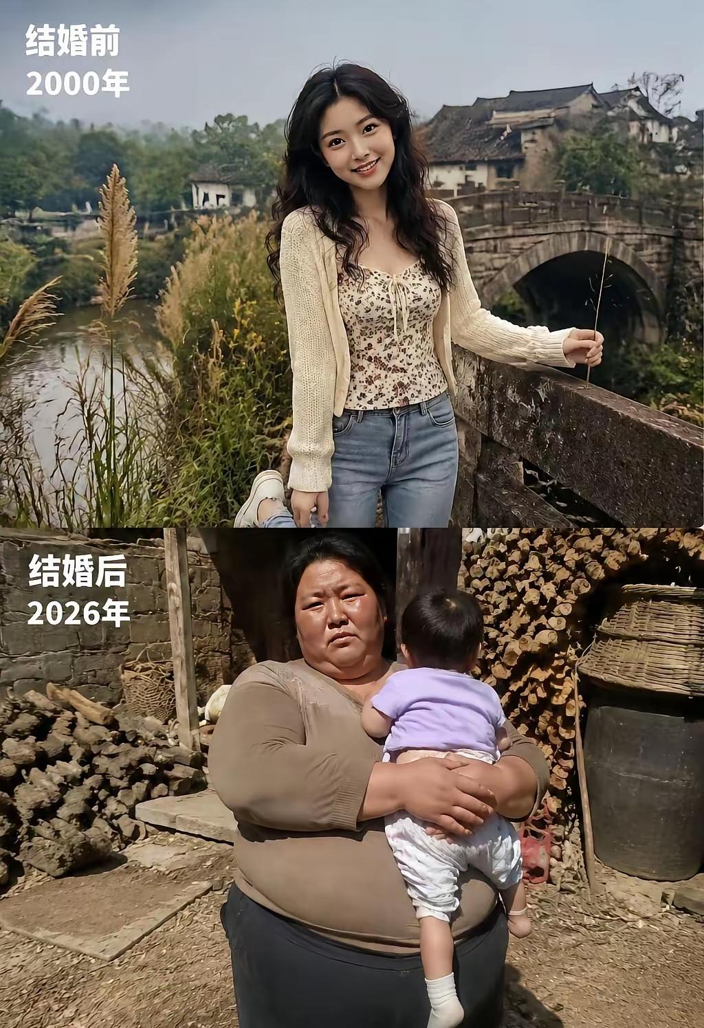 婚姻给了这个女人狂风暴雨+电闪雷鸣[捂脸]