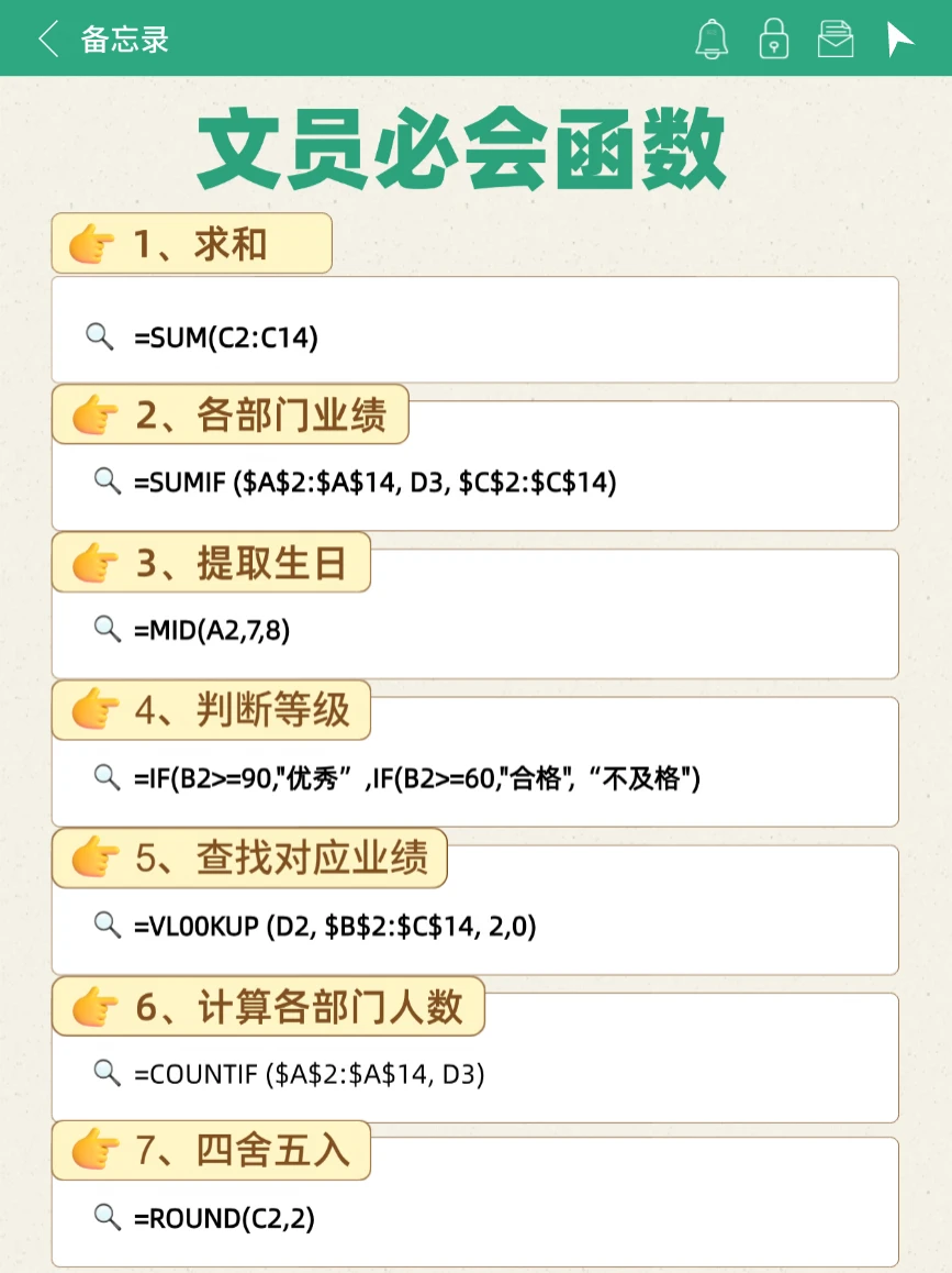 办公文员一定要会的excel函数!学会准点下班