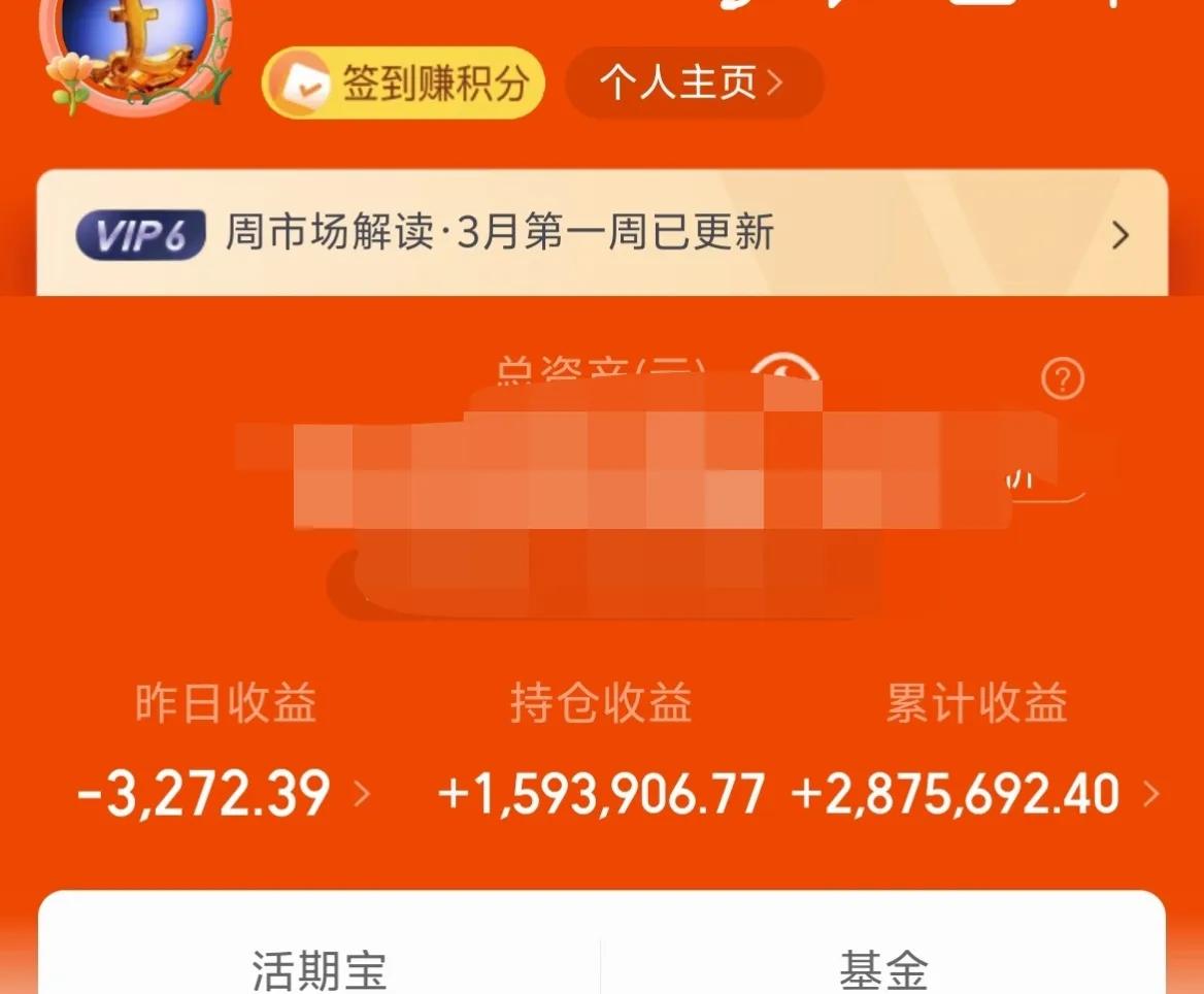 万日长投第2944天，上周五基金-0.3W。
没办法，虽然指数涨，但无论是科技，