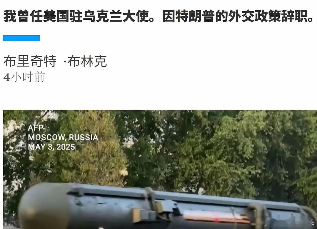 我不能袖手旁观，看着一个国家遭受入侵。​​日前，在4月10日宣布辞职的美国驻乌克