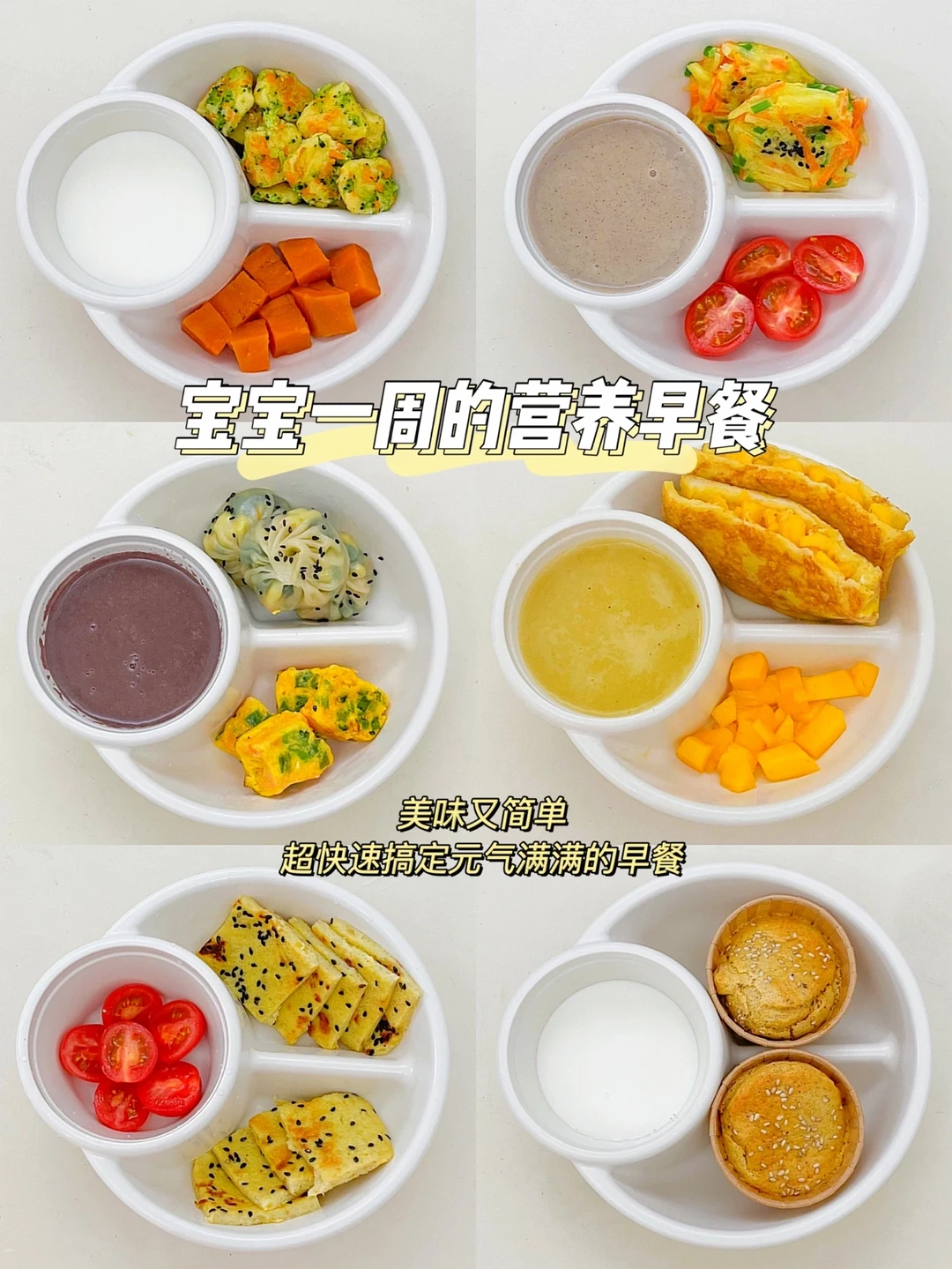 宝宝一周早餐不重样｜早餐不马虎，快速搞定✅