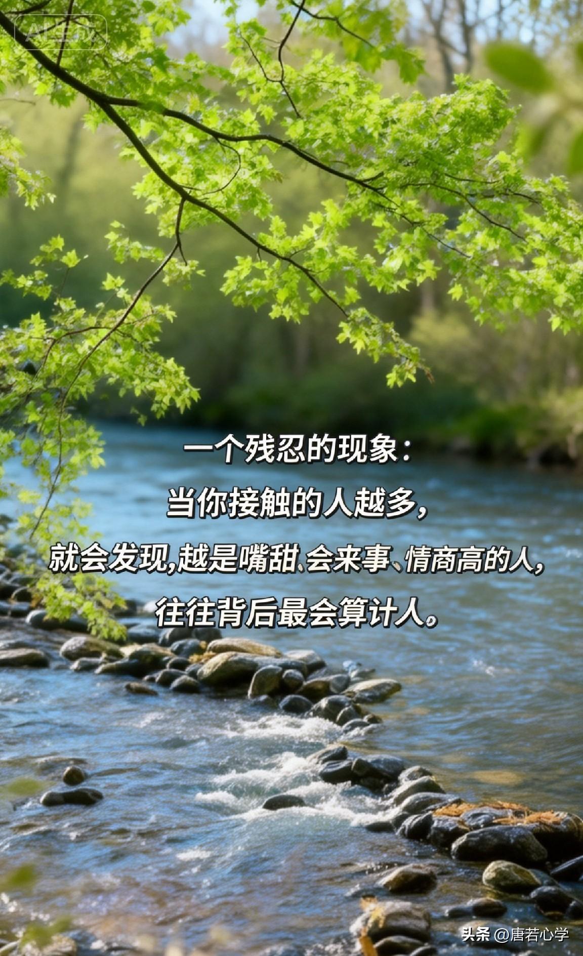 一个残忍的现象：当你接触的人越多，就会发现，越是嘴甜、会来事、情商高的人，往往背