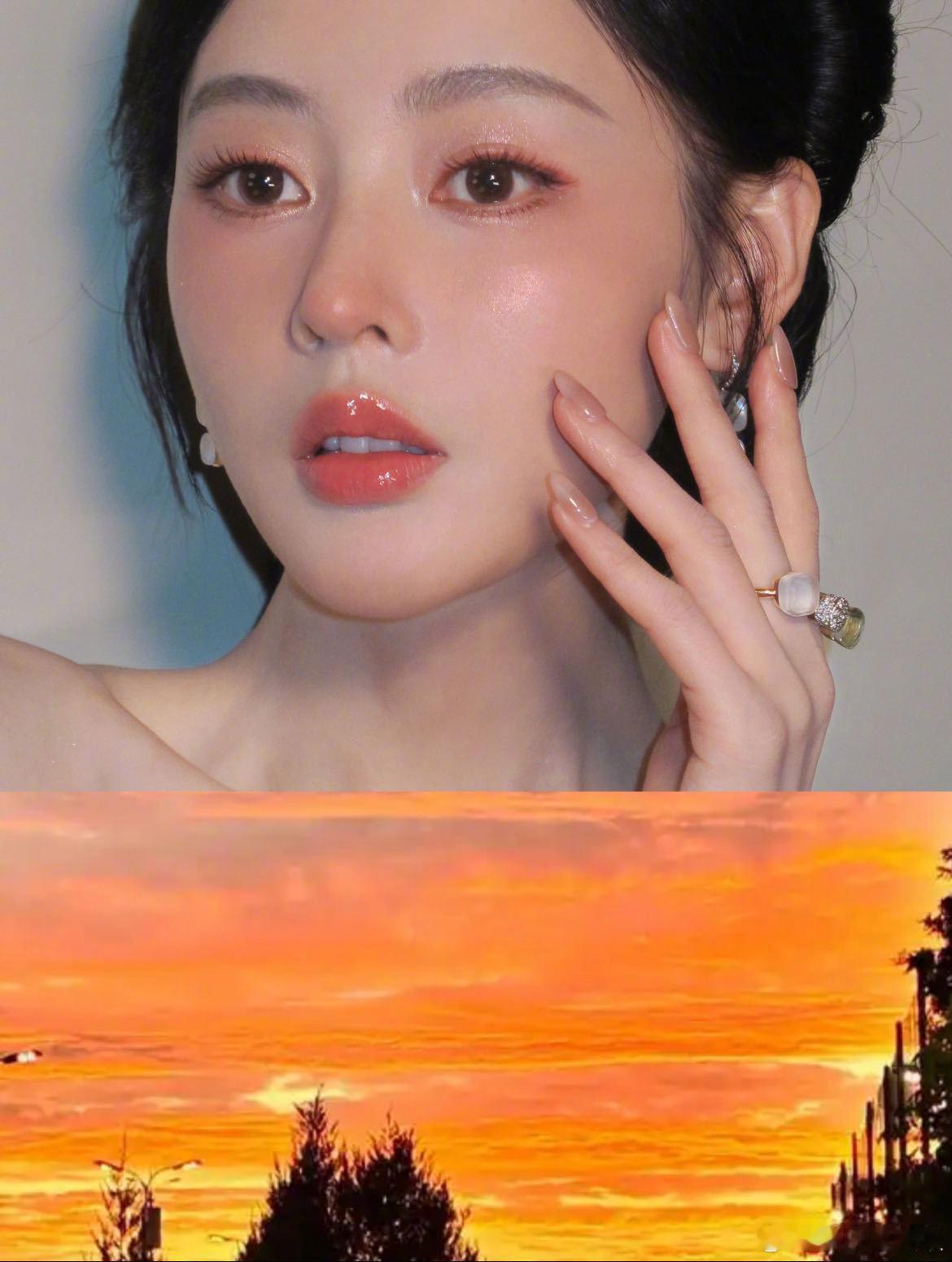 张天爱落日霞光妆气血感好足 张天爱落日霞光妆定义「气血型美人」！双颊像落日一样漾